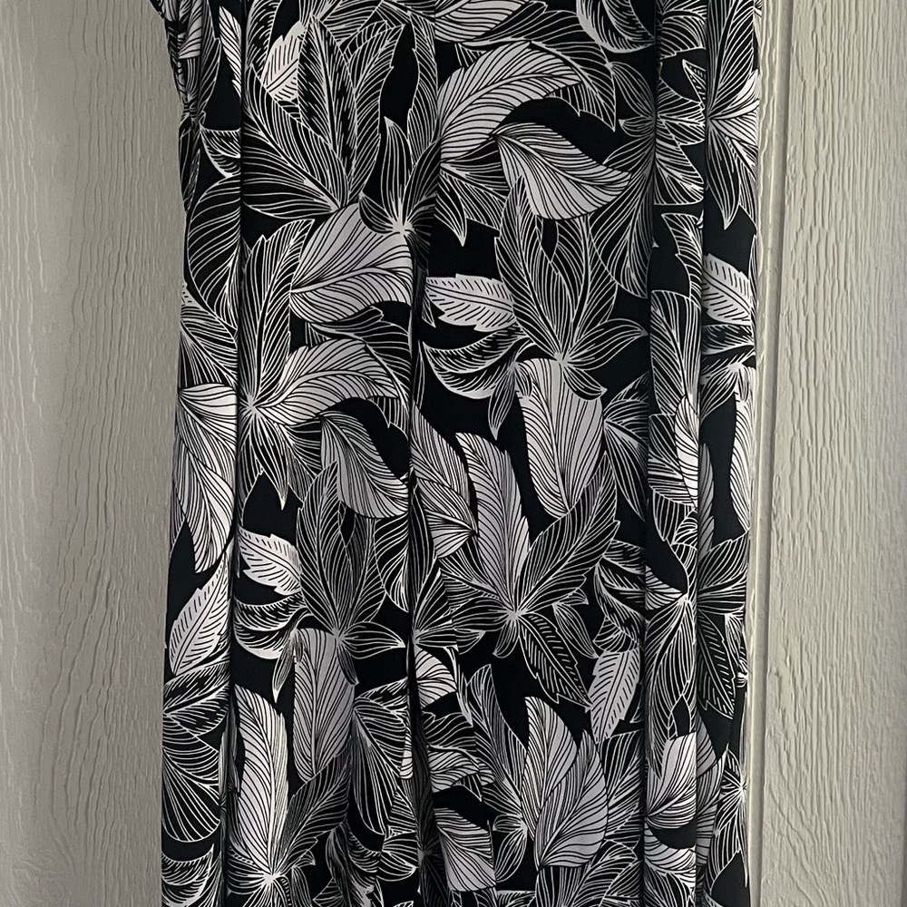 Lane Bryant Black and White Wide Leg Pants